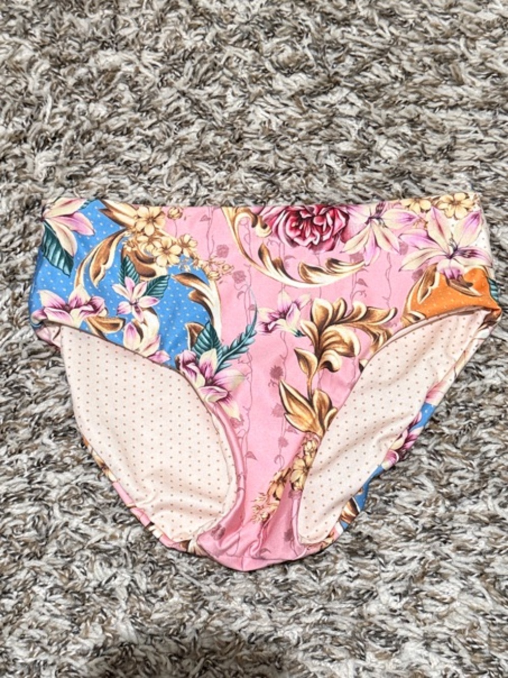 Agua Bendita Pink & Blue Floral Long-Sleeve Kids Rashguard Set - Picture 3 of 4